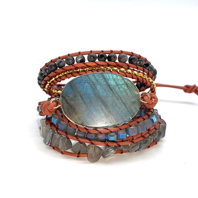 Labradorite Hand-Woven Beaded Bracelet - Shop Alluring