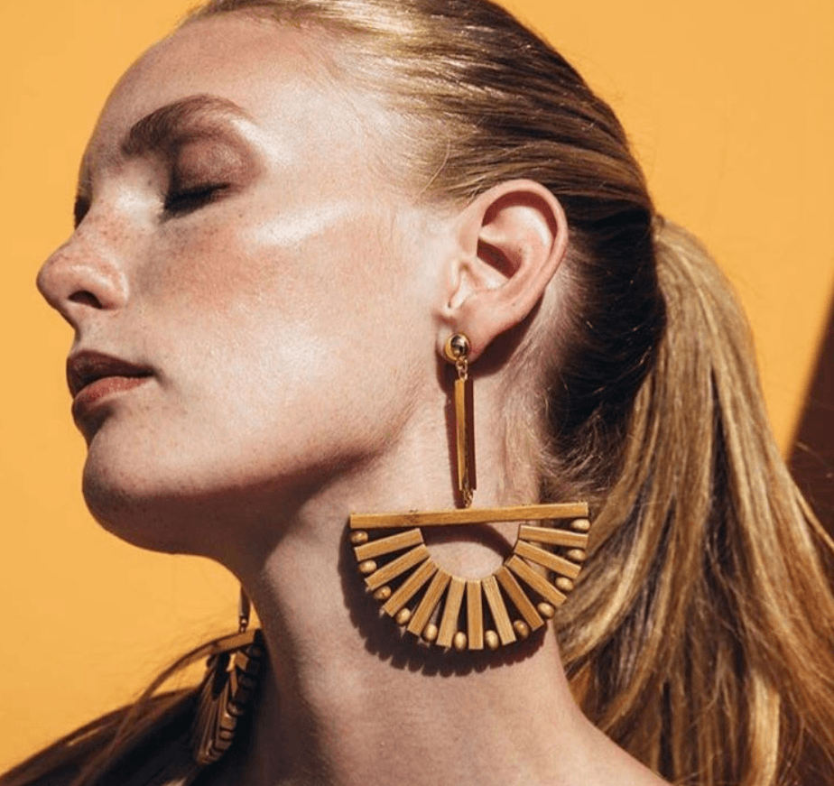 Bamboo hollow earrings earrings - Shop Alluring