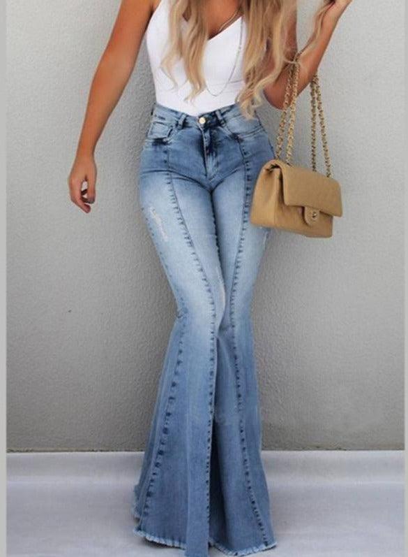 High Waist Flared Jeans - Shop Alluring