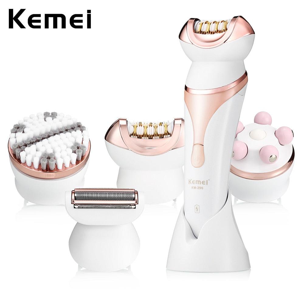 4-in-1 Ms. Rechargeable Electric Shaver Epilator Shaving Machine Multi-function Epilator Lady Hair Removal Massager Set - Shop Alluring