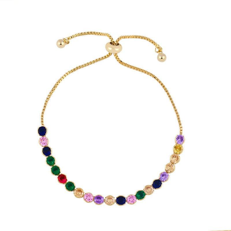 Multicolored zircon bracelet - Shop Alluring