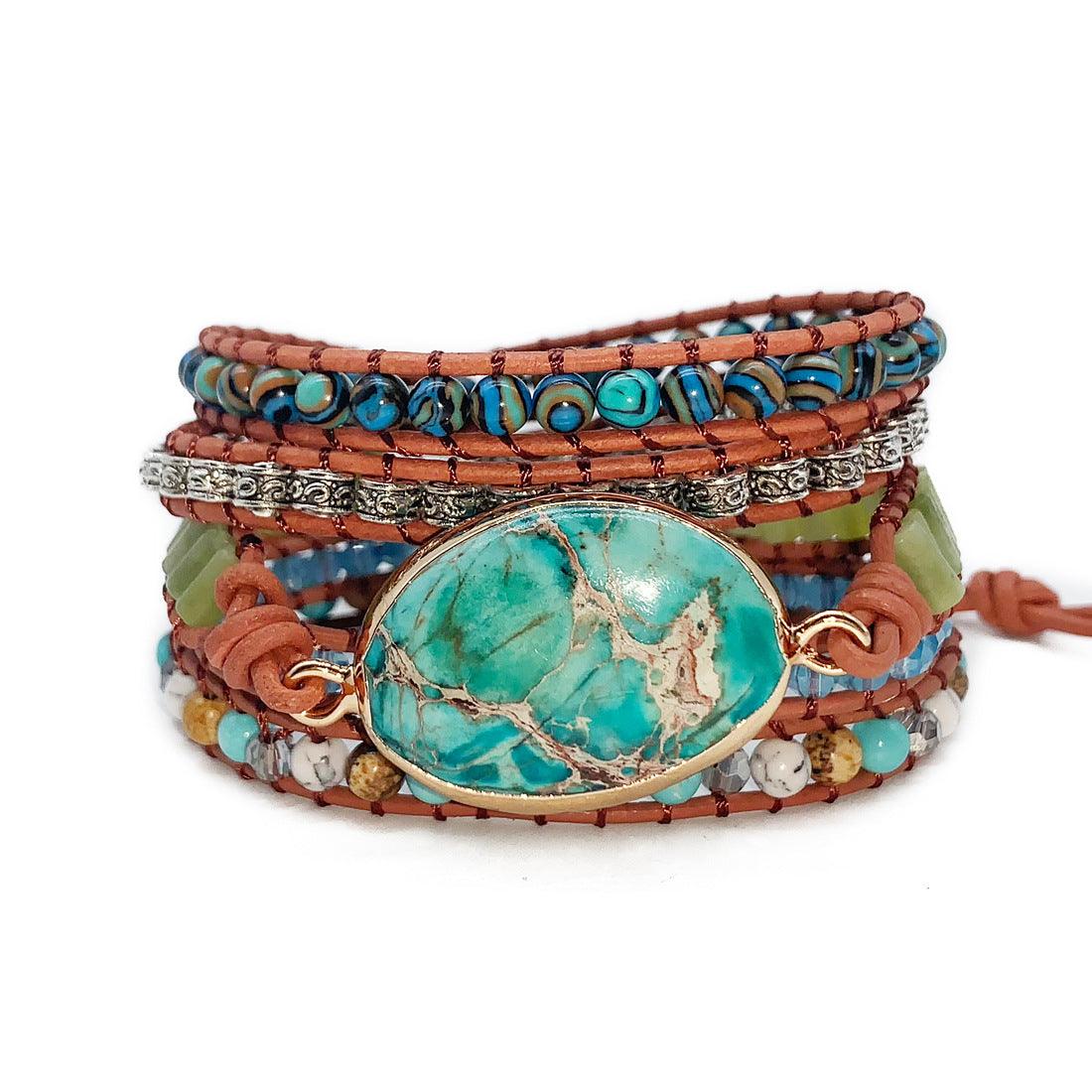 Imperial Jasper Stone Wrap Bracelet - Shop Alluring