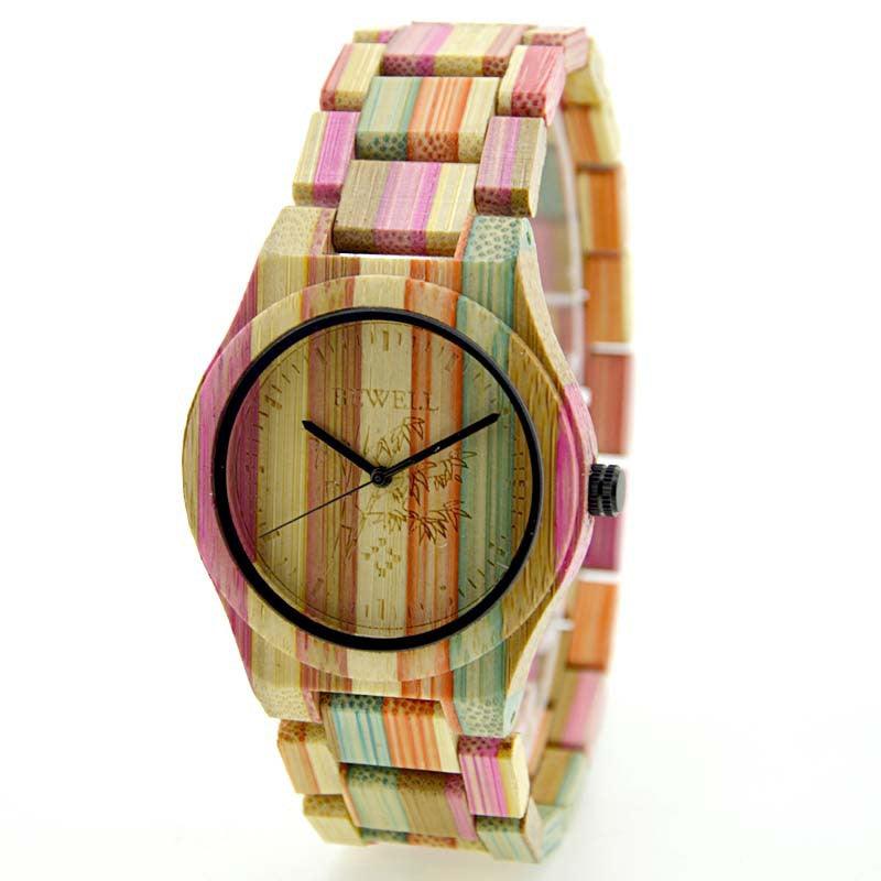 Bamboo wood color dynamic wooden watch - Shop Alluring