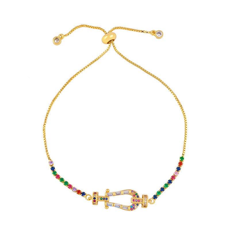 Multicolored zircon bracelet - Shop Alluring