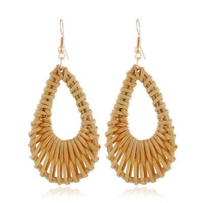 Bamboo hollow earrings earrings - Shop Alluring