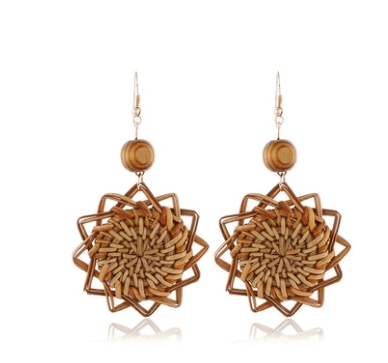 Bamboo hollow earrings earrings - Shop Alluring