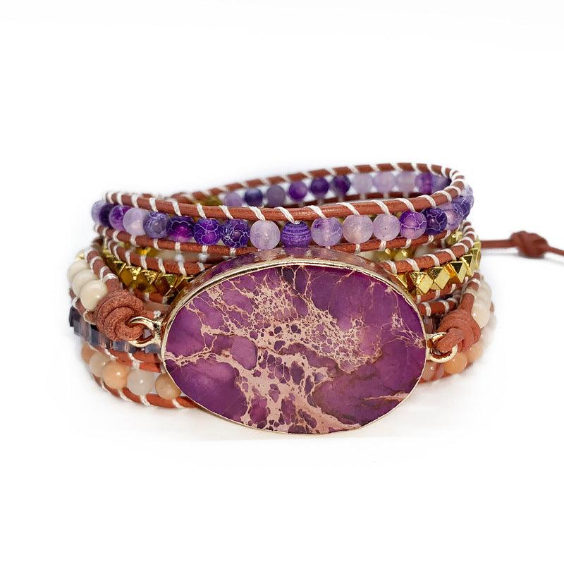 Hand-Woven Jasper Stone Bracelet - Shop Alluring
