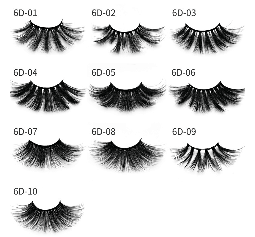 25mm Mink Fals Eyelashes 6D three-dimensional - Shop Alluring
