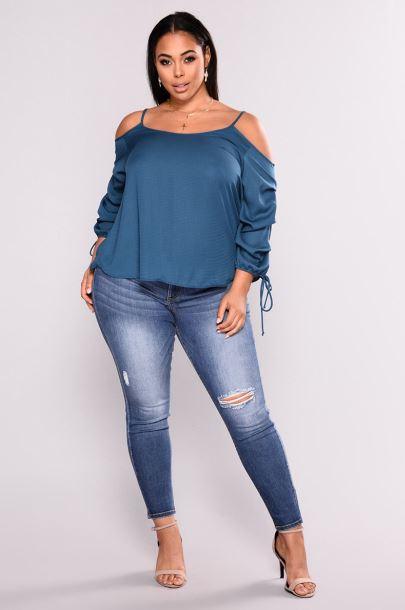 Plus size rip high elastic jeans woman jeans - Shop Alluring