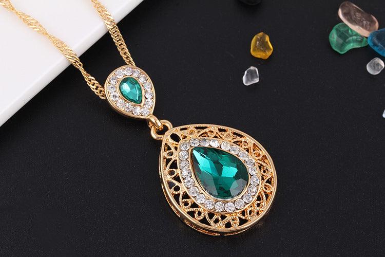 Crystal Set Drop Earrings Drop and Pendant - Shop Alluring