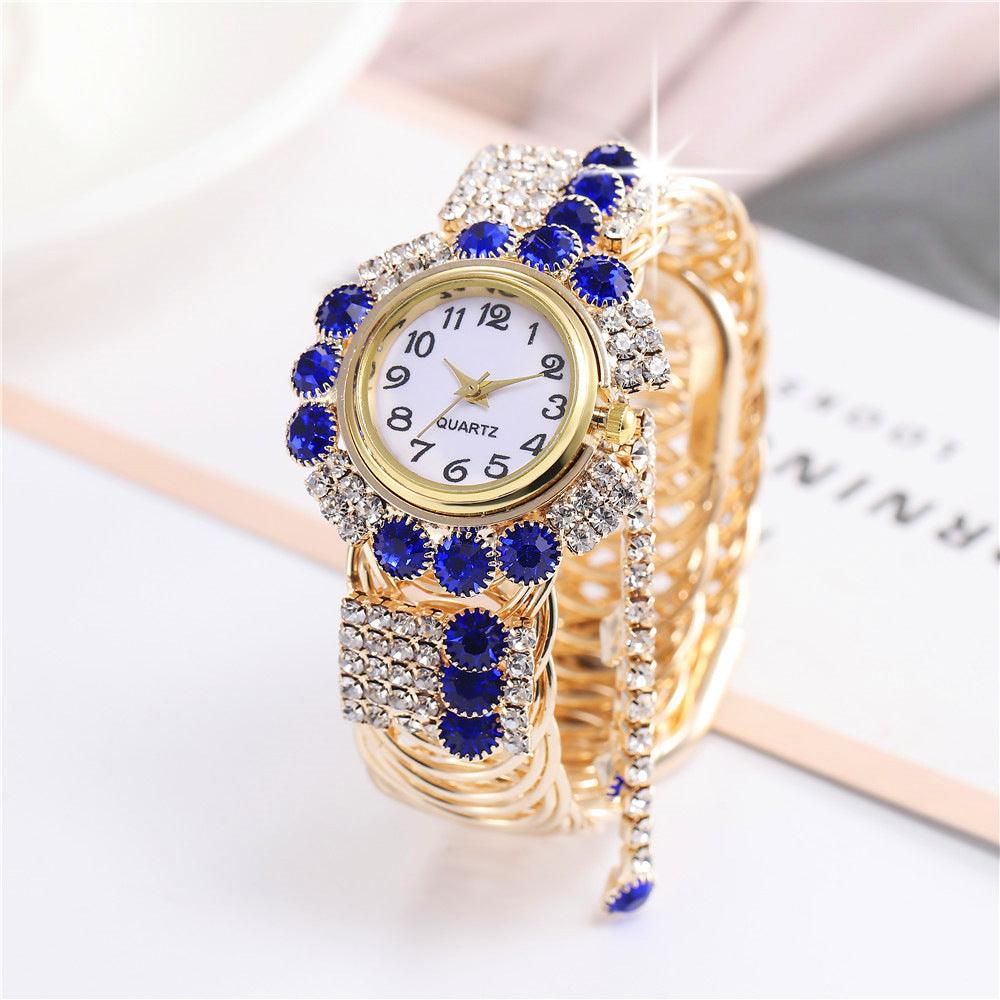 Digital Small Dial Rhinestone Bracelet Watch - Shop Alluring