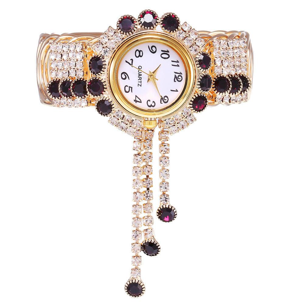 Digital Small Dial Rhinestone Bracelet Watch - Shop Alluring