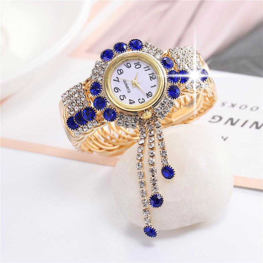 Digital Small Dial Rhinestone Bracelet Watch - Shop Alluring