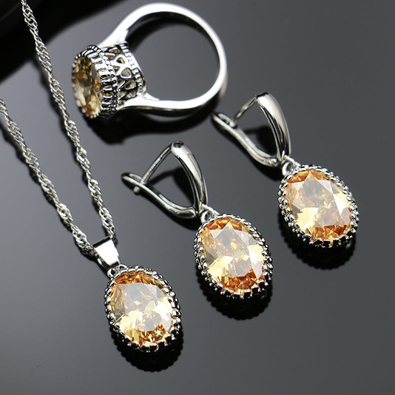 Jewelry Set Special Occasion Wedding, Ring, Earring and Necklace