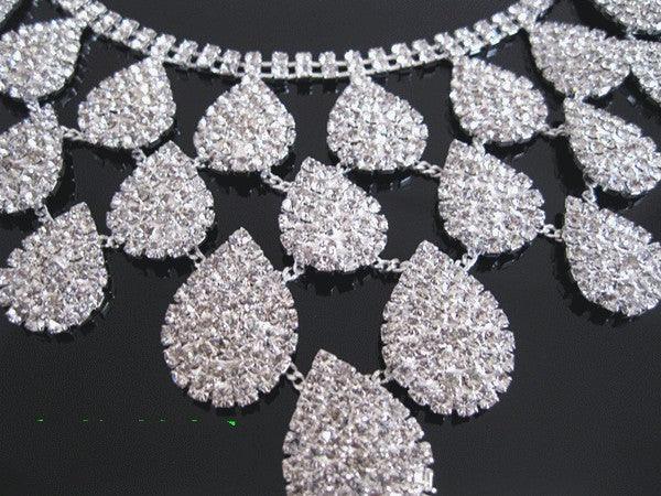 Rhinestone Bridal Necklace Earrings - Shop Alluring