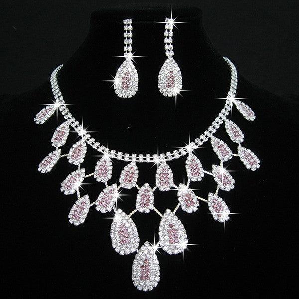 Rhinestone Bridal Necklace Earrings - Shop Alluring