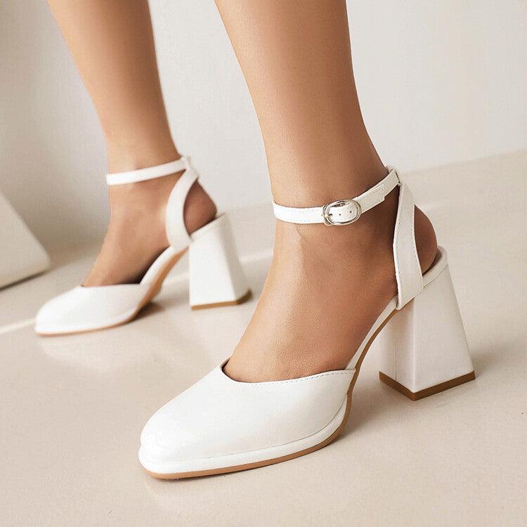 Mary Jane Womens Chunky Block Heels Ankle Strap Shoes - Shop Alluring