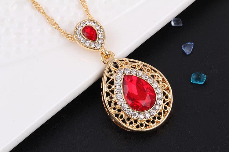 Crystal Set Drop Earrings Drop and Pendant - Shop Alluring