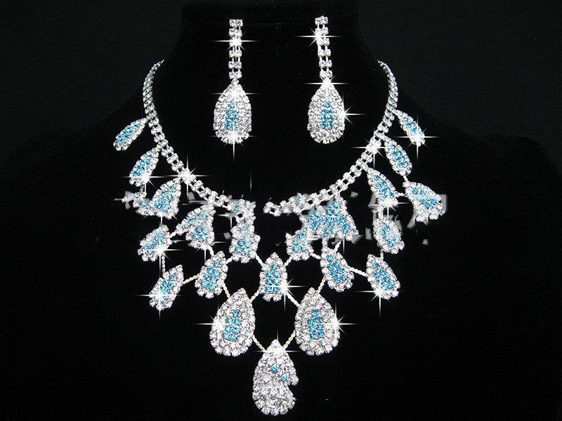 Rhinestone Bridal Necklace Earrings - Shop Alluring