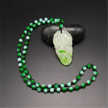 Load image into Gallery viewer, Chalcedony Luck Necklace Pendant pendent and bead chain
