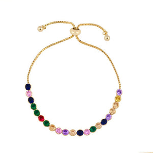 Multicolored zircon bracelet
