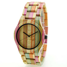 Load image into Gallery viewer, Bamboo wood color dynamic wooden watch
