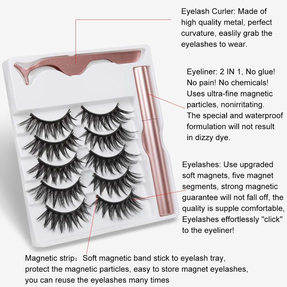 Magnetic Eyelashes Natural long Eyelash Extension 5 Pairs - Online Fashion Store -Shop Alluring