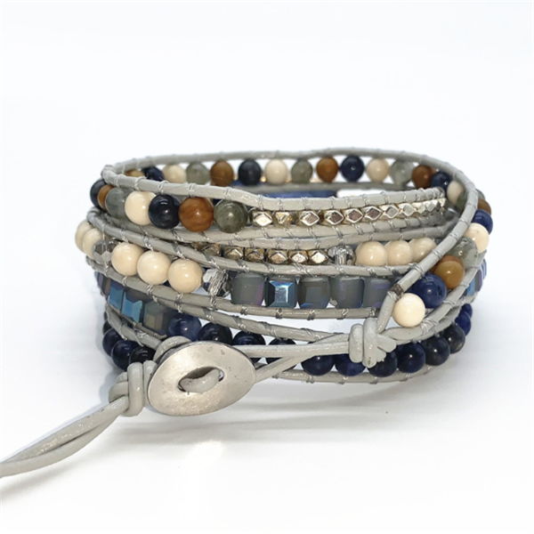 Hand-Woven Mix Stone Bracelet