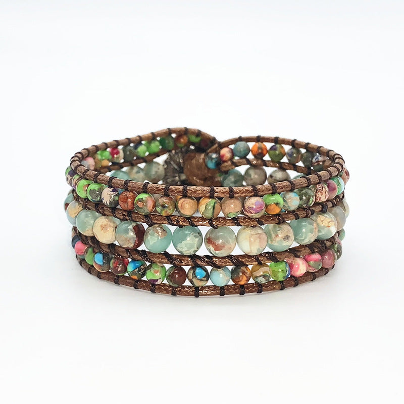 Hand-woven Agate bracelet