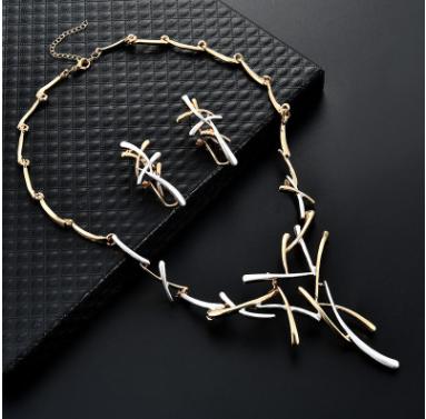 Viennois Metallic Earrings Statement Cross Jewelry Set-Jewelry Sets-Shop Alluring
