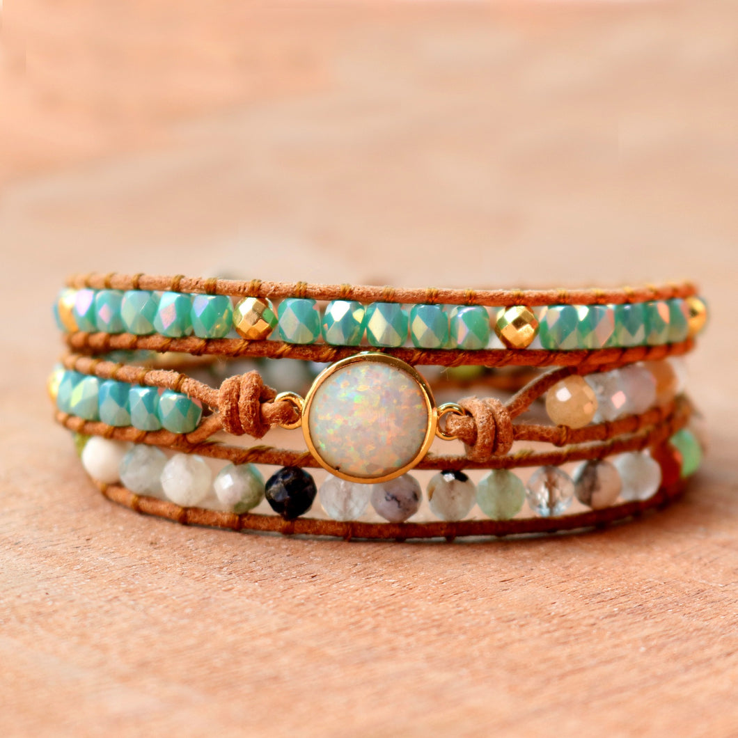 Opal Braided Hand-Woven Bracelet