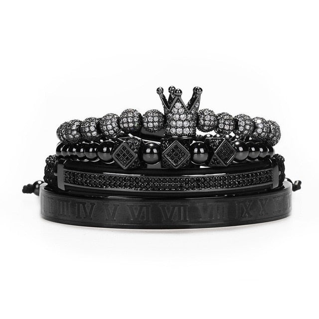 Handmade Braiding Bracelet Gold CZ Zircon Crown - Online Fashion Store -Shop Alluring