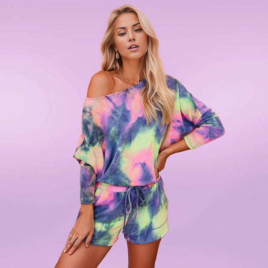 Tie Dye Colorful Two Piece Set - Online Fashion Store -Shop Alluring