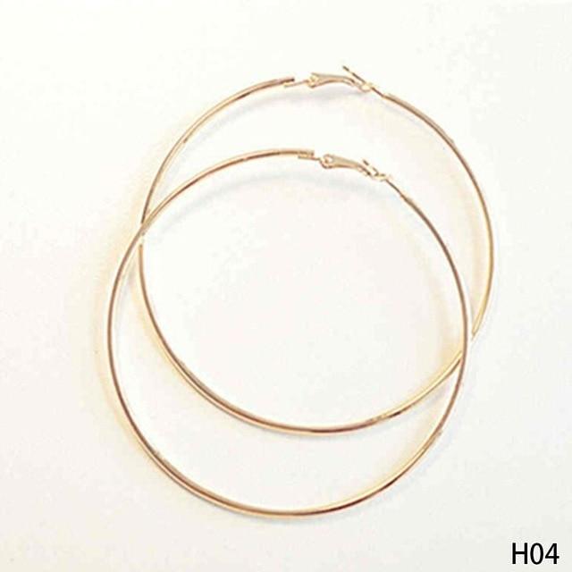 Super Big Circles Hoop Earrings Gold Silver Color-Earrings-Shop Alluring