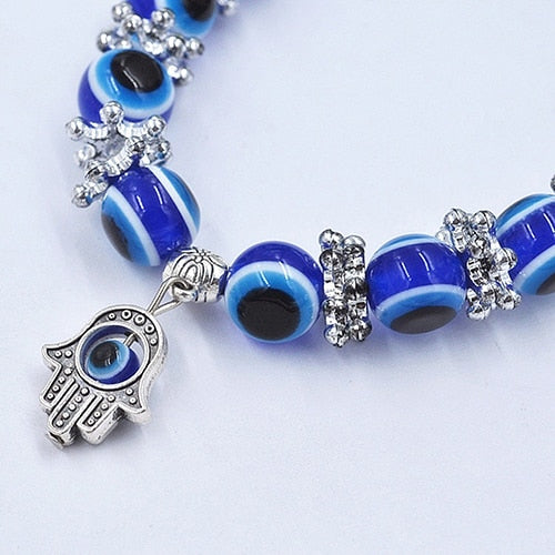 Handmade Bangle Evil Eye Beads Bracelet-Bracelets-Shop Alluring
