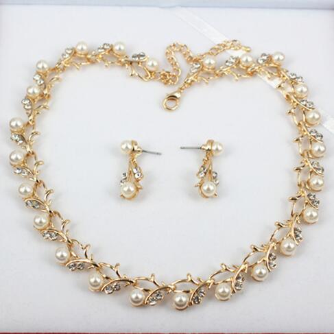 Pearl Necklace Earring Jewelry Set-Jewelry Sets-Shop Alluring