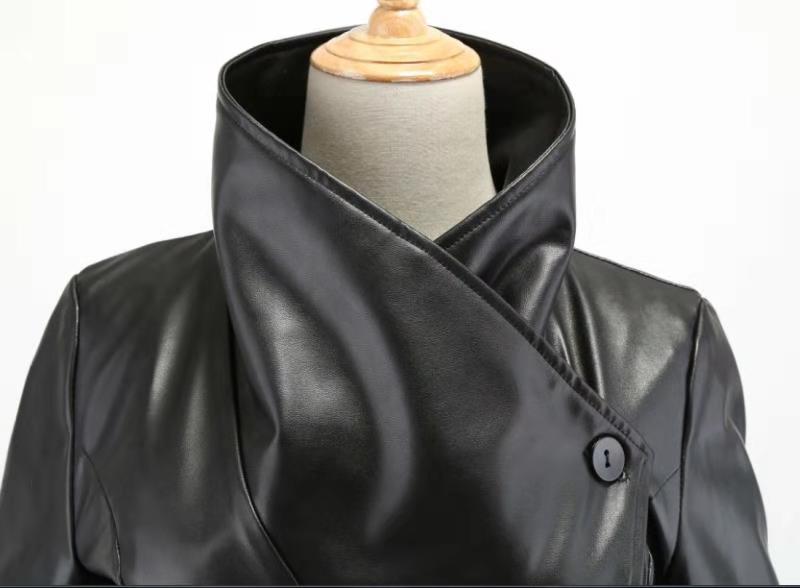 Vegan leather Autumn Lapel leather Jacket - Online Fashion Store -Shop Alluring