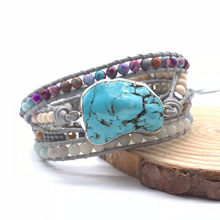 Load image into Gallery viewer, Hand-woven Turquoise Bracelet
